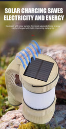 Rechargeable Solar Camping Lantern & LED Flashlight – 9 Light Modes - Tavice