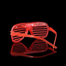 Red LED Glasses Light Up Shutter Shades Sunglasses Glow In The Dark Neon Party Toys - Tavice