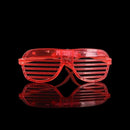 Red LED Glasses Light Up Shutter Shades Sunglasses Glow In The Dark Neon Party Toys - Tavice