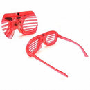 Red LED Glasses Light Up Shutter Shades Sunglasses Glow In The Dark Neon Party Toys - Tavice