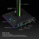 RGB Earphone Gaming Headset Holder Hanger Headphone Stand with 3.5mm 2 USB Ports - Tavice
