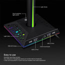RGB Earphone Gaming Headset Holder Hanger Headphone Stand with 3.5mm 2 USB Ports - Battery Mate
