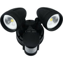 Sensor LED Premium Aluminium Outdoor Garage Security Flood Twin Spotlight IP54 | Black - Tavice