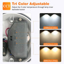 Sensor LED Premium Aluminium Outdoor Garage Security Flood Twin Spotlight IP54 | White - Tavice