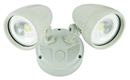 Sensor LED Premium Aluminium Outdoor Garage Security Flood Twin Spotlight IP54 | White - Tavice