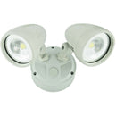 Sensor LED Premium Aluminium Outdoor Garage Security Flood Twin Spotlight IP54 | White - Tavice