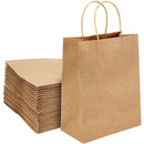 Small | 50 Pack Paper Carry Bags (Brown) - Tavice
