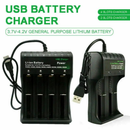 Smart USB 18650 Battery Charger 1 2 4 Slots for 3.7V Rechargeable Battery Charge - Tavice