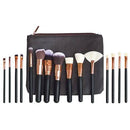 Soft 15Pcs Pro Face Powder Makeup Brushes Set Eyeshader Blending Highlight Tools - Tavice