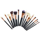 Soft 15Pcs Pro Face Powder Makeup Brushes Set Eyeshader Blending Highlight Tools - Tavice