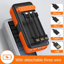 Solar Charger Power Bank 63200mAh, Portable with Dual Outputs, Flashlight, Hand Crank Camping Survival Gear - Tavice