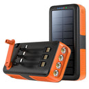 Solar Charger Power Bank 63200mAh, Portable with Dual Outputs, Flashlight, Hand Crank Camping Survival Gear - Tavice