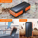 Solar Charger Power Bank 63200mAh, Portable with Dual Outputs, Flashlight, Hand Crank Camping Survival Gear - Tavice