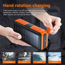 Solar Charger Power Bank 63200mAh, Portable with Dual Outputs, Flashlight, Hand Crank Camping Survival Gear - Tavice