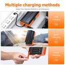 Solar Charger Power Bank 63200mAh, Portable with Dual Outputs, Flashlight, Hand Crank Camping Survival Gear - Tavice