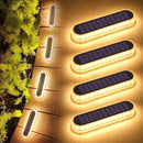 Solar Deck Lights, 4 Pack 40LM Solar Powered Step Lights, LED Dock Lights Outdoor In-Ground Lights IP68 Waterproof Auto ON/Off for Garden Stairs Driveway Pathway Lighting - Tavice