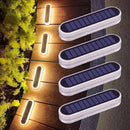 Solar Deck Lights, 4 Pack 40LM Solar Powered Step Lights, LED Dock Lights Outdoor In-Ground Lights IP68 Waterproof Auto ON/Off for Garden Stairs Driveway Pathway Lighting - Tavice
