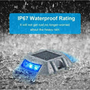 Solar Deck Lights Blue Color Waterproof 6 LED Driveway Safety Light for Pathway - Tavice