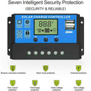 Solar Panel Charge Controller & Regulator 12V/24V auto dual USB 30A Battery PWM - Tavice