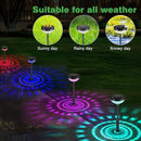 Solar Pathway Lights 4 Pack, Outdoor Garden Path Light, 2 Modes Brighter Color Changing Solar Powered IP65 Waterproof Solar Landscape Lighting - Tavice