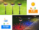 Solar Pathway Lights 4 Pack, Outdoor Garden Path Light, 2 Modes Brighter Color Changing Solar Powered IP65 Waterproof Solar Landscape Lighting - Tavice