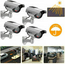 Solar Powered Fake Security Camera Outdoor Blinking LED Light Surveillance - Tavice