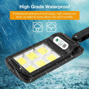 Solar Street LED Light Motion Sensor Remote Outdoor Garden Yard Flood Down Lamp - Tavice