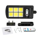 Solar Street LED Light Motion Sensor Remote Outdoor Garden Yard Flood Down Lamp - Tavice