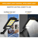 Solar Street LED Light Motion Sensor Remote Outdoor Garden Yard Flood Down Lamp - Tavice