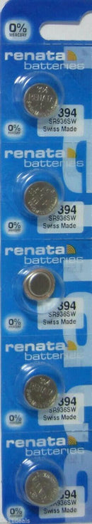 SR45 / 394 Renata Silver Oxide Button Cell Battery – 1.55V High - Capacity Power Source | 5 Pack - Battery Mate