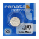 SR58 / 361 / SR721W Renata Silver Oxide Battery - 5 pack - Tavice