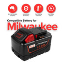 Tavice 12Ah Compatible 18v Battery for Milwaukee M18 Li - ion Extended Battery 48 - 11 - 1850 48 - 11 - 1860 Replacement - Battery Mate