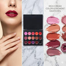 TAVICE 15 - Color Lip Gloss Palette Makeup Set with Lipstick and Vanity Case, Ideal for Professional and Personal Use - Battery Mate