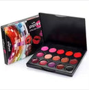 TAVICE 15 - Color Lip Gloss Palette Makeup Set with Lipstick and Vanity Case, Ideal for Professional and Personal Use - Battery Mate