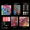 TAVICE 177 - Color Professional Makeup Kit Eyeshadow Palette with Blush, Lip Gloss, Concealer & Eyebrow Powder - Battery Mate