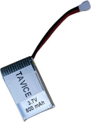 TAVICE 2 Pack 3.7V 800mAh LiPo Battery Pack Compatible with RC Airplanes & Drones (1/2/3 PCS Options) - Battery Mate