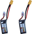 TAVICE 2 Pack 3S Shorty LiPo Battery 11.1V 2200mAh 50C with XT60 Connector Compatible with RC Car, Truck, Helicopter & Quadcopter - Battery Mate