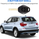 TAVICE 2 PACK BMW 3 Button Compatible Complete Remote Key For E31 E32 E34 E36 E38 E39 E46 Z3 - Tavice