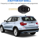 TAVICE 2 PACK BMW 3 Button Compatible Complete Remote Key For E31 E32 E34 E36 E38 E39 E46 Z3 - Battery Mate