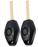 TAVICE 2 PACK BMW 3 Button Compatible Complete Remote Key For E31 E32 E34 E36 E38 E39 E46 Z3 - Battery Mate