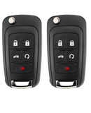 TAVICE 2 PACK For HOLDEN COMMODORE VF 5 Button Remote Flip Key Blank Shell/Case/Enclosure - Battery Mate