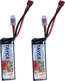 TAVICE 2 Pack Replacement 3S LiPo Battery 11.1V 120C 2200mAh with Deans Connector Compatible with RC Cars, Trucks & Airplanes - Tavice