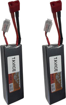 TAVICE 2S LiPo Battery 7.4V 5200mAh 100C Hard Case with T Connector Compatible with 1/8 & 1/10 RC Cars, Trucks & Vehicles - Battery Mate