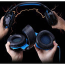 TAVICE 3.5Mm Wired Led Gaming Headphone Noise Cancelling With Mic For Laptop Ps4 Xbox One | Blue + Black - Tavice