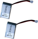 TAVICE 3.7V 800mAh LiPo Battery Pack Compatible with RC Airplanes & Drones (1/2/3 PCS Options) - Battery Mate