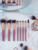 TAVICE 40 - Color Eyeshadow Palette with 8 - Piece Makeup Brush Set Earth Tone Cosmetic Collection - Tavice