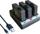 TAVICE [Combo Pack] Ultra Fast Triple Charger + 3 Pack Batteries for GoPro Hero 8 7 6 5 Action Camera | High Capacity Batteries - Battery Mate