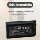 TAVICE E340 Replacement Battery Compatible with eufy Security Video Doorbell E340 7000mAh Rechargeable Battery with USB - C Port - Battery Mate