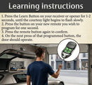 TAVICE Garage Door Remote Compatible with M - 832 M - 842 M - 844 Green 4 Button 433.92MHz Replacement for M - 230T M - 430R Garage Door Openers (3 Pack) - Battery Mate