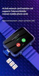 Tavice Helio Smart Watch with Sim Card, 2.4" Screen, GPS, Dual Camera, WiFi, Pedometer, 4G, Google Play Store - Battery Mate